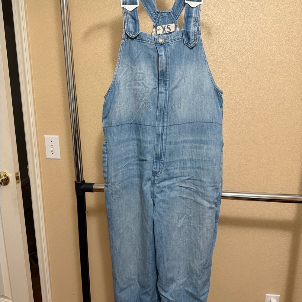 We The Free Light Blue Denim Overalls
